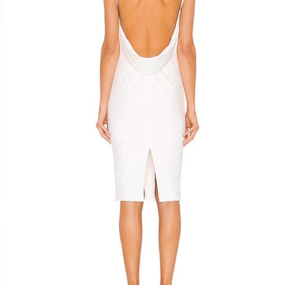 Katie May White Asymmetrical Backless Cocktail Dress - Picture 2 of 3